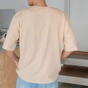 Men’s Apricot/Cream Extended Drop Shoulder Tees